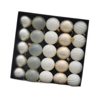 Magideal - 25 Bolas Navideñas, Adornos Esféricos, Decoraciones Colgantes, Pp Irrompibles, Diseñadas Para Decoración Del Hogar, De Navidad, Celebración De B Oro