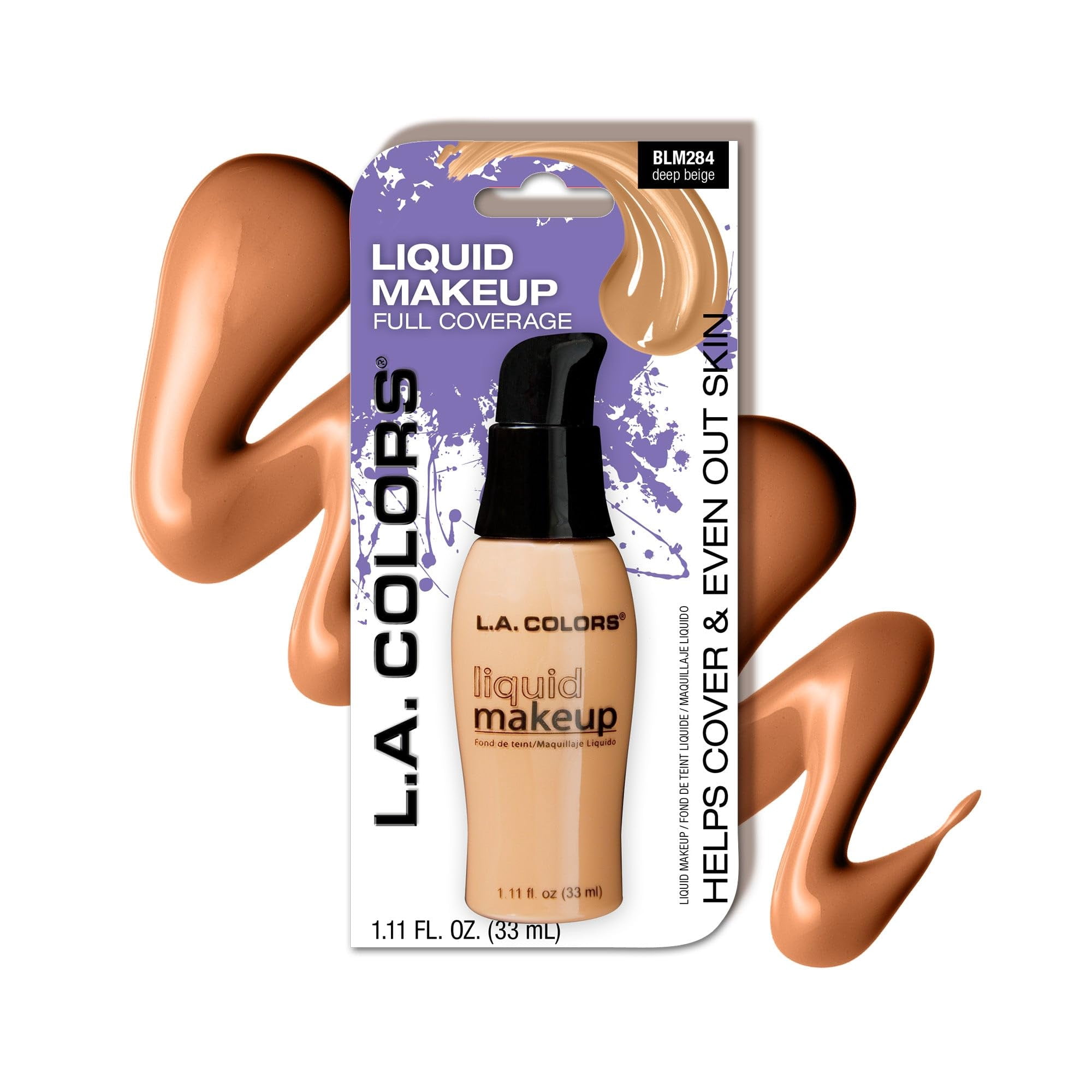 Maquillaje L.a. Colors Liquid Deep Beige Carded Cblm284a