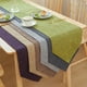 thumbnail image 5 of Camino de mesa de lino verde lavable, ideal para decorar el hogar, comedor y cocina, 180/210/240 cm., 5 of 5