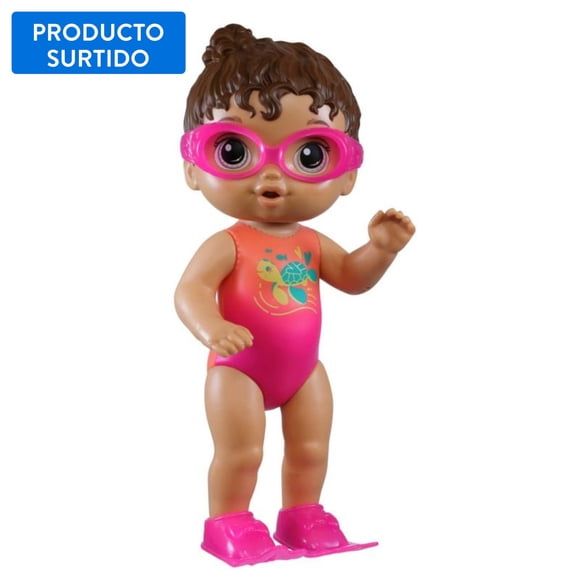 Muñeca Baby Alive Sunny la nadadora Bebé cabello castaño