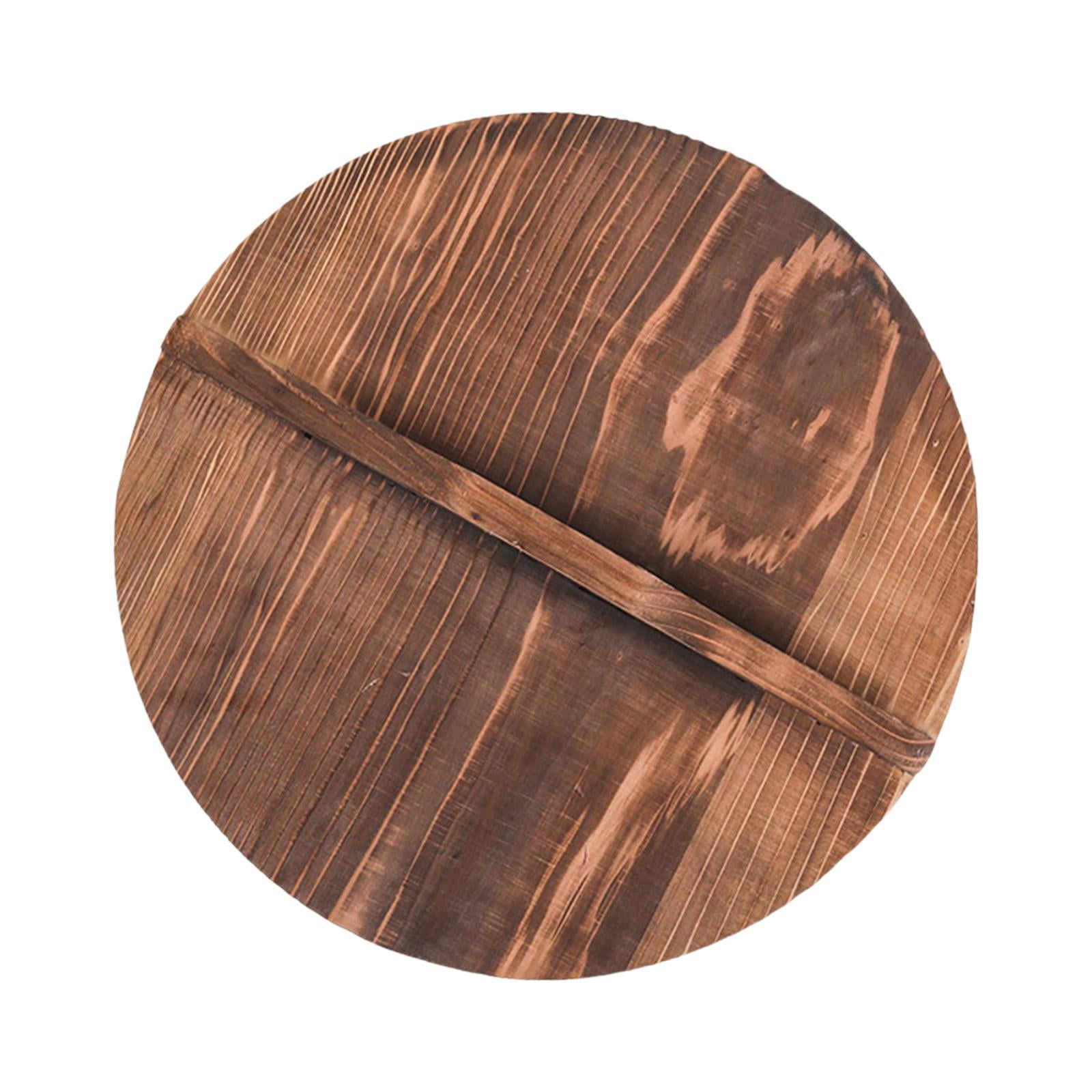 Bothyi - Tapa Abatible De Madera, Tapa Redonda Para Utensilios De Cocina, Para El Hogar, Cocina, Camping, Cabañas, Ollas De 30cm
