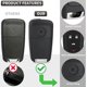 thumbnail image 4 of Carcasa de mando a distancia JJCHQ 4 botones, paquete de 2, negro, 4 of 7