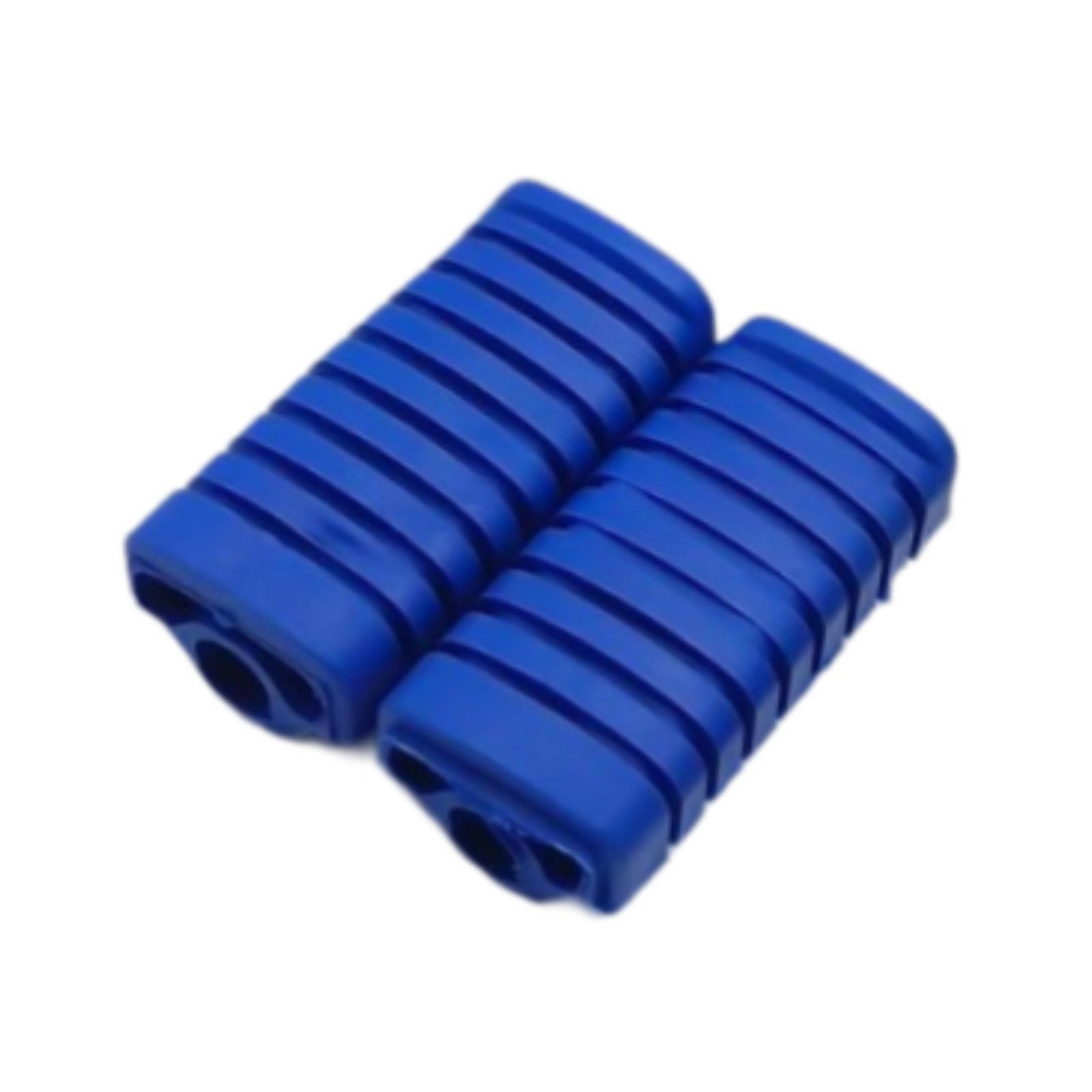 Magideal - Fuente De Los Pies De La Motocicleta Cubierta De Manga De Goma Reemplace Piezas Fácil Accesorio De Instalación Accesorio Premium Cáscaras De Reposapié Azul