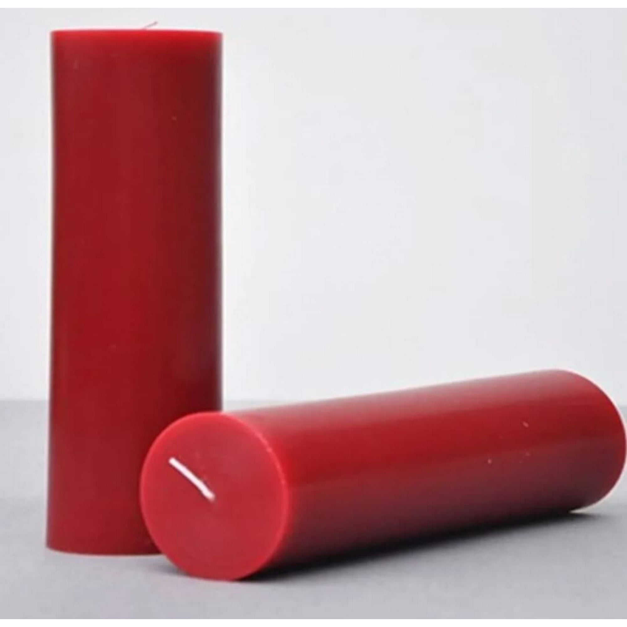 Genmérico - Pack De 2 Velas Rojas 15x5 Cm Velones