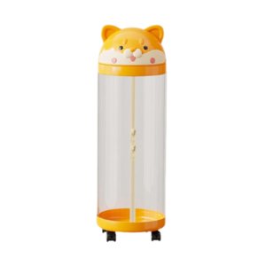 Magideal - Organizador De Peluches, Almacenamiento De Juguetes, Organizador De Peluches Transparente Y Móvil Con Ruedas Para Dormitorio, Guardería Y Habitación I Altura 102Cm