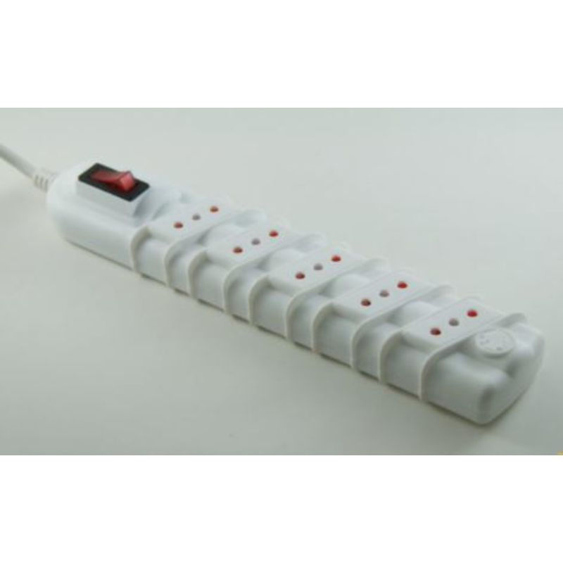 Rema - Alargador Con Interruptor 5 Posiciones 10 Metros Marfil