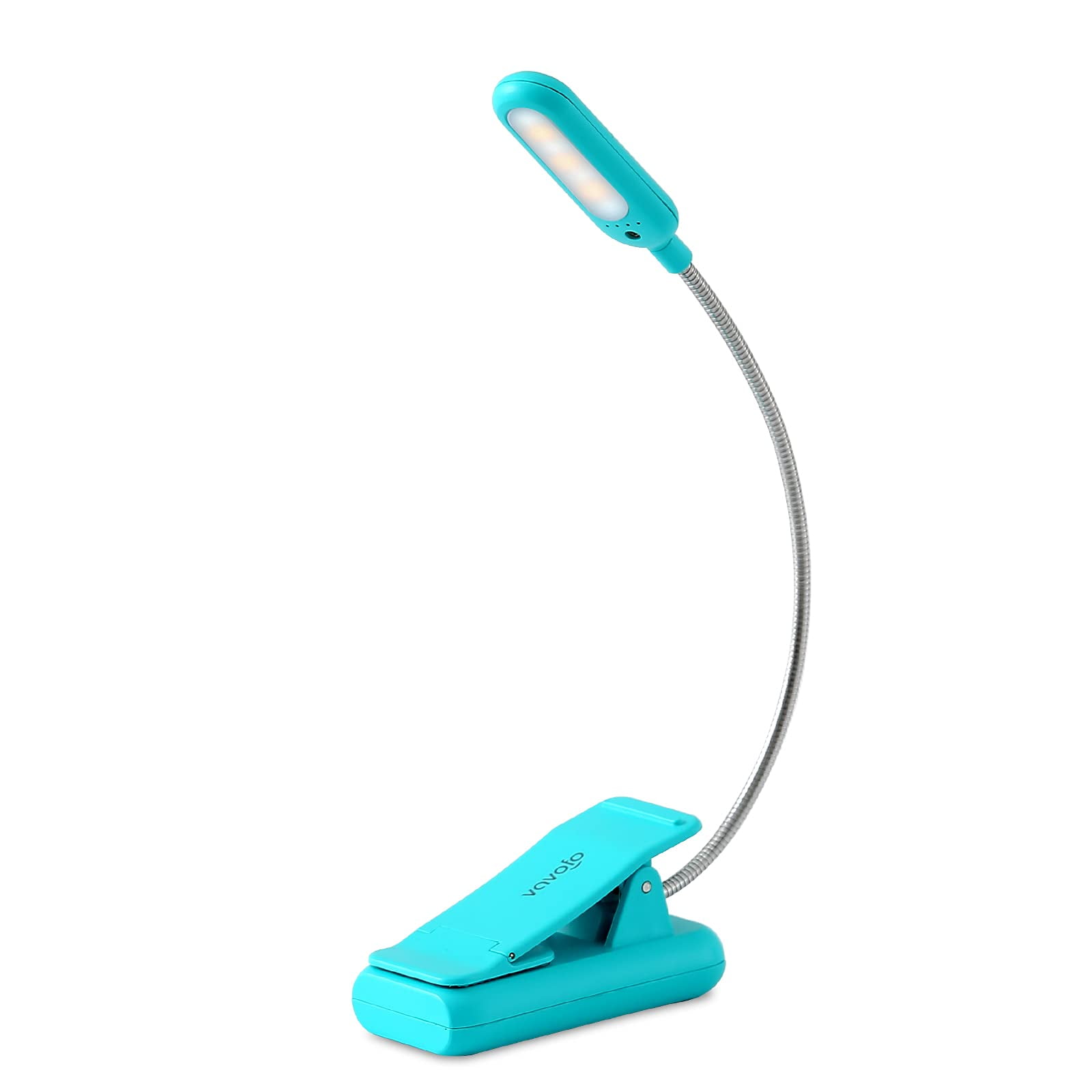Lámpara Clip On Book Vavofo Km-6720, 7 Led, 9 Niveles, Azul