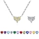 thumbnail image 1 of Collar Corazón Plata 925 Doble Faz Con Zirconia, 1 of 3