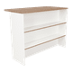 thumbnail image 3 of Isla De Cocina Fendi Blanco Y Castaño 90x120x60 Cm, 3 of 15