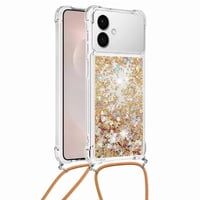Funda Foxdock Para Samsung Galaxy S26 Edge Con Cuerda Ajustable, Brillo Líquido, Protección Antigolpes Y Lente – Ideal Para Regalo