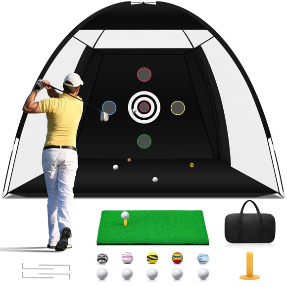 Red de Golf Vixflux 3 x 2 m con Alfombra, Bolas y Bolsa de Transporte
