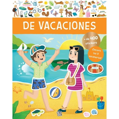 Vergara Y Riba - Libro Stickers Creativos - De Vacaciones