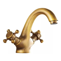 Genérico - Llave Griferia Clasica Dorada Lavamano Estilo Europeo Dorado