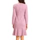 thumbnail image 3 of INSPIRE CHIC Vestido de Mujer Bodycon Sirena Tweed Manga Larga Elegante Cóctel Cola de Pescado M Rosa, 3 of 5