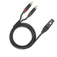 Magideal - Xlr A Cable Dual 2 Y Splitter Patch Cable Conductores Resistente Phono Para Componentes Micrófonos , Mujer 5M