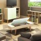 thumbnail image 2 of Mesa De Centro Con Almacenamiento Leaves Mdf Color Nature/Blanco, 2 of 6