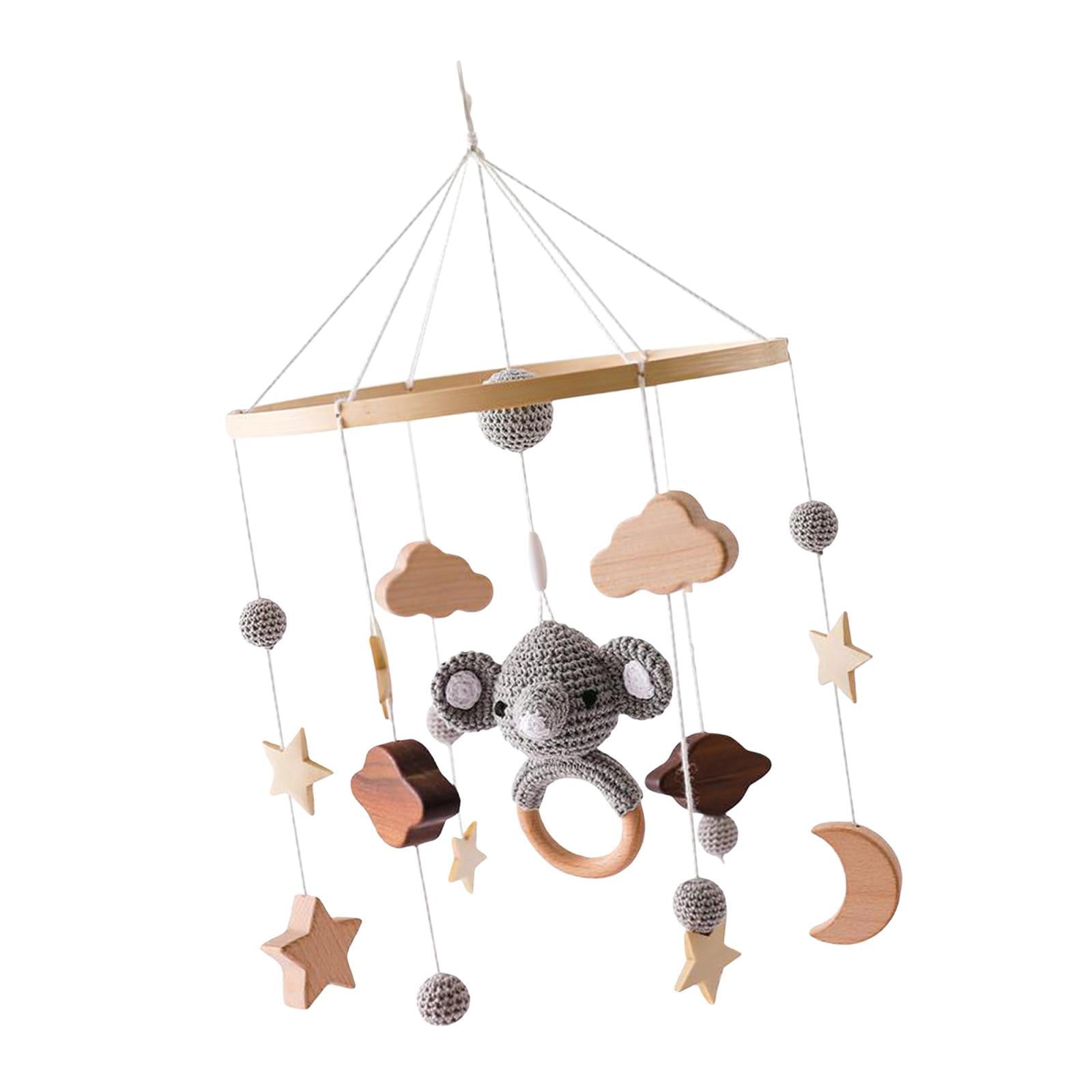 Magideal - Juguete Sensorial Móvil Montessori Para Bebés, Sonajeros Móviles Para Recién Nacidos Para Niños, Decoración De Guardería Para Bebés Y Niños Pequeños Elefante