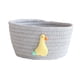 thumbnail image 5 of Cesta De Almacenamiento De Hilo De Algodón Tejido A Mano, Contenedor De Mesa, Organizador De Juguetes, Decoración, Pato Gris, 5 of 5