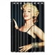 thumbnail image 1 of Cortina de ducha de Marilyn Monroe, juego de cortinas de baño con ganchos, tamaño 48 x 72 pulgadas, 1 of 3