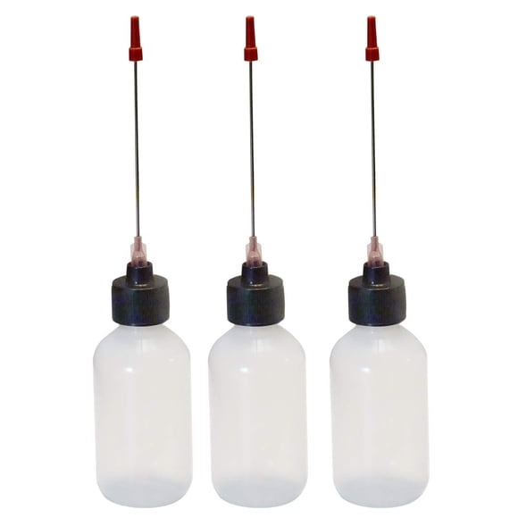 Set de 3 botellas Liberty Products de 60 ml con aguja de 5 cm de acero inoxidable