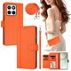 thumbnail image 2 of Funda Cartera para Honor X8C 4G con Bolsillo para Billetes, Naranja, 2 of 6