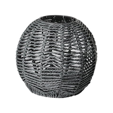 Magideal - Lámpara De Ratán Rústica, , Lámpara Colgante Tejida Hecha Para , Lámpara Colgante De Tejado, , Cabecera, , Gris Redondo