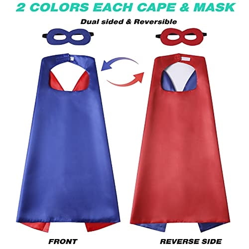 Evlatte Kids Superhero Capa y Máscara, Disfraz de Festival Disfraces de Superhéroe para Ni Evlatte Evlatte