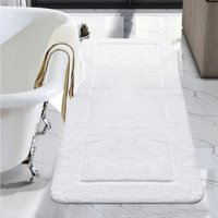 Alfombra De Baño Lochas Luminosa Antideslizante, 60 X 120 Cm, Color Blanco