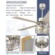 thumbnail image 2 of Ventilador de techo YOUKAIN YJ632 48 in Motor DC 6 velocidades, 2 of 3