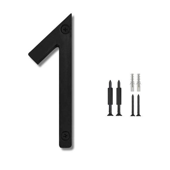 Números Para Casa Flotantes De Aluminio Negro De 6 Pulgadas