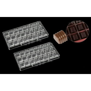 Genérico - Pack X2 Moldes Chocolate Acrilico Molde De Chocolate Lineal