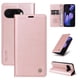 thumbnail image 2 of Funda Billetera de Cuero para Google Pixel 9A con Tarjetero y Soporte - Tapa Magnética Rosa, 2 of 6