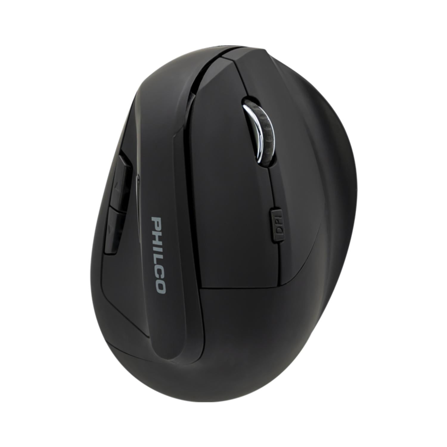 Philco - Mouse Inalambrico Usb Vertical 6b 1600dpi Negro Pro