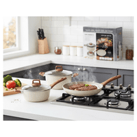 Genérico - Juego Set De Ollas 5 Piezas Antiadherente De Teflon Beigejuego Set De Ollas 5 Piezas Antiadherente De Teflon Beige