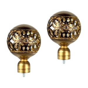 Bothyi - 2 Remates De Barra De Cortina Hueca De 3/4 De Pulgada De Diámetro Vintage Para Sala De Estar Y Hogar