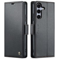 Caseme Tipo Cartera Samsung Galaxy S25 Con Cierre Magnético, Rfid, Tarjetero, Soporte, Carga Inalámbrica