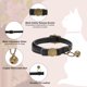 thumbnail image 2 of Collar para Gato Unique Bargains Ajustable con Característica de Seguridad PU con Campana Negro, 2 of 7