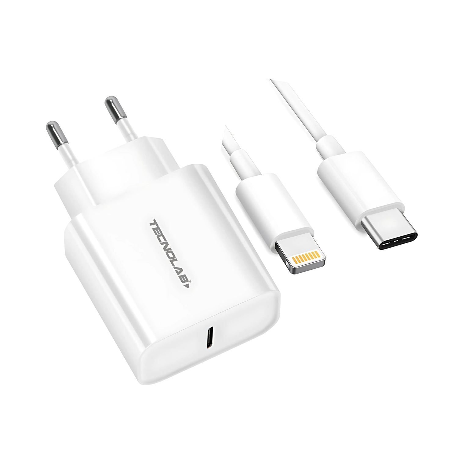 Tecnolab - Cargador Rápido Usb-c + Cable Usb-c A Lightning - Sc