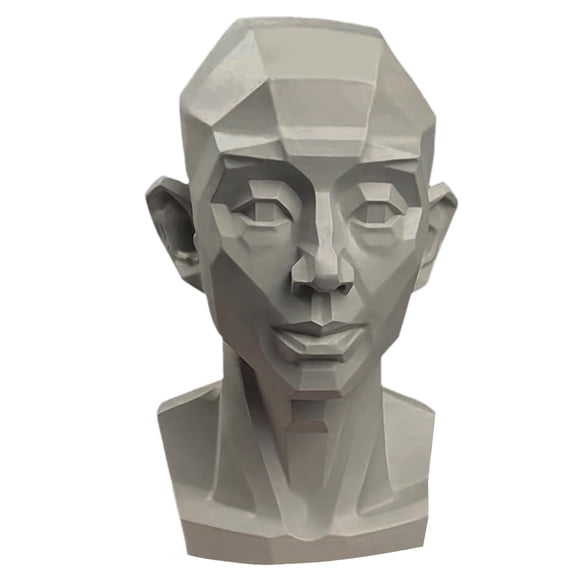 Los artistas de maniquíes de dibujo de modelos de cabeza plana aprenden planos del rostro de la cabe