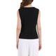 thumbnail image 3 of INSPIRE CHIC Blusa sin mangas casual para mujer con cuello redondo y hombros fruncidos XL Negro, 3 of 5
