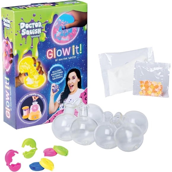 Pack Relleno Doctor Squish Squishy Maker Neon Glow 6 Unid