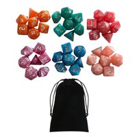 Magideal - Juego De Dados Poliédricos De 42 Uds. Dados Rodantes Para Enseñanza De Matemáticas Para Accesorios De Juegos De Mesa