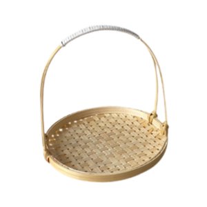 Magideal - Baneta De Frutas Tejidas A Mano Servicio De Bandeja Práctica Organizador De Cesta De Almacenamiento De Alimentos Rústicos Rústicos Para La Mesa De La S