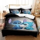 thumbnail image 1 of Cartoon Animation Stitch Black Quilt Duvet Cover Set Bed Linen Kids Soft3-Piece Bedding Set, 1 of 5