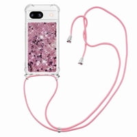 Funda Foxdock Para Google Pixel 8A Con Cuerda Ajustable, Brillo Líquido, Protección Antigolpes Y Lente – Ideal Para Regalo