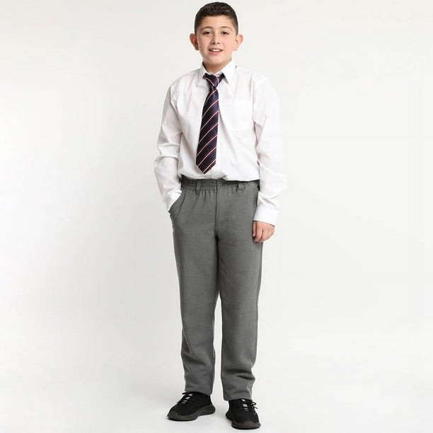 Pantalón Básico Frente Plano Gris