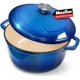 thumbnail image 1 of Cocotte de hierro fundido esmaltado MUELLER HOME de 4,5 qt, color aqua, 1 of 8