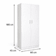 thumbnail image 2 of Closet 2 Puertas 5 Compartimientos 1 Barra Blanco 180x80x45, 2 of 3