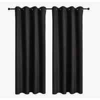 Riqui - 1 Paño Cortina Lino Con Blackout 140X220 Negro