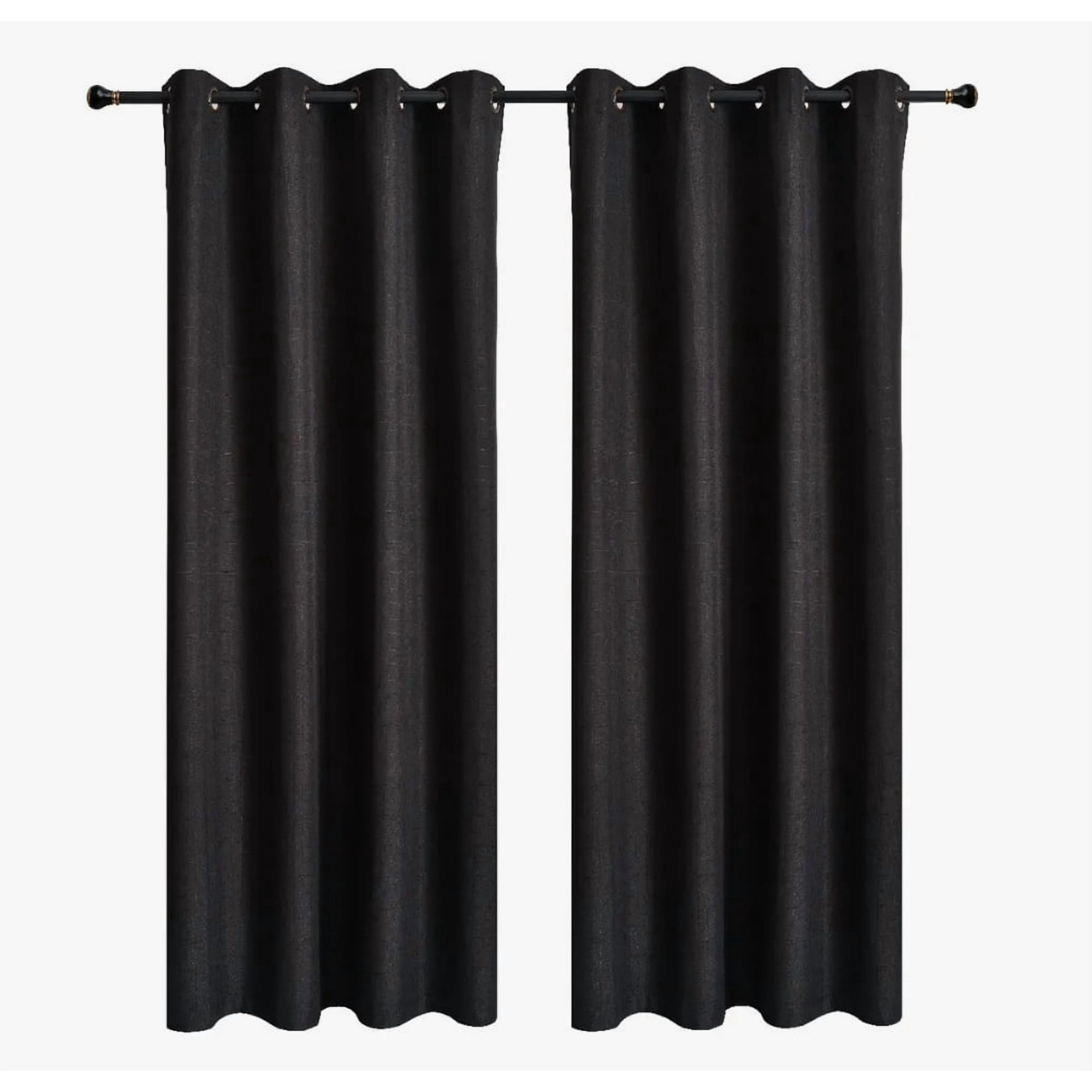 Atlas - 1 Paño Cortina Lino Con Blackout 140x220 Negro